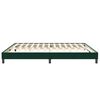 vidaXL Boxspringbett ohne Matratze Dunkelgr&uuml;n 200x210 cm Samt