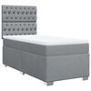 vidaXL Boxspringbett mit Matratze Hellgrau 90x200 cm Stoff