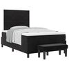 vidaXL Boxspringbett mit Kopfteil Schwarz 190 x 120 cm Samt