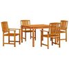 vidaXL Garten Essgruppe 5 Stk. Braun Massivholz Akazie