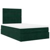 vidaXL Ottoman-Bett mit Matratzen & LEDs Dunkelgr&uuml;n 120x190 cm Samt