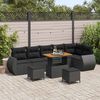 vidaXL Gartensofa-set 9 pcs Schwarz Poly-Rattan
