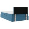 vidaXL Bett mit Stauraum und LED mit Matratze Blau 120 x 190 cm Samt