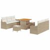 vidaXL Garten-Sofa-Set 9 stk. 8-Sitzanzahl Beige und Creme