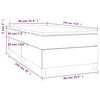 vidaXL Boxspringbett mit Matratze Schwarz 90x190 cm Stoff