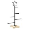 vidaXL Metall Weihnachtsbaum KUOPIO 60 cm Stahl Schwarz