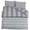 vidaXL Bettw&auml;sche-Set Hellgrau 225x220 cm Baumwolle
