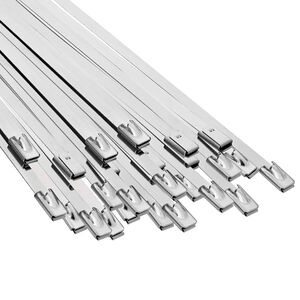 vidaXL Kabelbinder 25 stk. 4,6 x 300 mm Silber