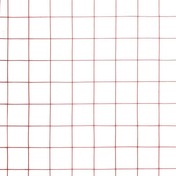 vidaXL Drahtzaun Stahl mit PVC-Beschichtung 10x1 m Rot