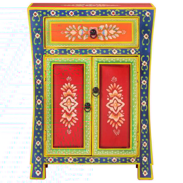 vidaXL Sideboard Handbemalt 54x30x74 cm Massivholz Mango