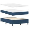 vidaXL Boxspringbett mit Matratze mit LED Blau 120 x 200 cm Stoff