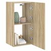 vidaXL TV-Wandschrank mit LED-Leuchten Sonoma-Eiche 40,5x35x80 cm