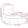 vidaXL Boxspringbett mit Matratze & LED Dunkelbraun 120x190 cm Stoff