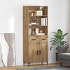 vidaXL Highboard Artisan-Eiche 69,5 x 34 x 180 cm Holzwerkstoff