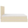 vidaXL Ottoman-Bett mit Matratzen & LEDs Creme 200x200 cm Stoff