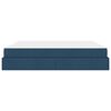 vidaXL Bettgestell mit Matratze mit Matratze 2 pcs Blau Stoff