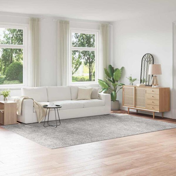 vidaXL Anti-Rutsch Shaggy Teppich Grau 240 x 340 cm PP