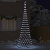 vidaXL LED-Weihnachtsbaum mit 455 LEDs Kaltwei&szlig; 184,5 cm Metall