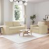 vidaXL Sofa 2 pcs Creme 182 x 80 x 82 cm Stoff