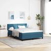vidaXL Boxspringbett mit Matratze Dunkelblau 190 x 140 cm Samt