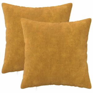 vidaXL Kissen mit Kissen HEERLEN 2 Stk. Gelb Mikrofaser Fleece