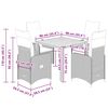 vidaXL 5-tlg. Garten-Bistro-Set mit Kissen Beige Poly Rattan