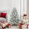 vidaXL K&uuml;nstlicher Weihnachtsbaum Gr&uuml;n und Wei&szlig; 120 cm PVC und Metall