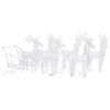 vidaXL Rentiere Schlitten Weihnachtsdekoration 320 LEDs Acryl