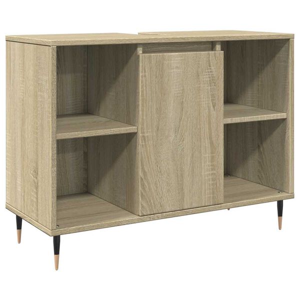 vidaXL Badschrank Sonoma-Eiche 80x33x60 cm Holzwerkstoff