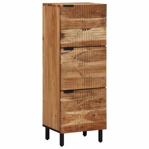 vidaXL Highboard mit Regal Natur 40 x 33,5 x 110 cm Massivholz Akazie