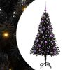 vidaXL Weihnachtsbaum mit 150 LEDs mit Ständer Schwarz 150 cm PVC