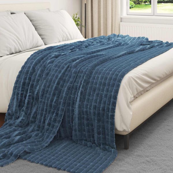 vidaXL &Uuml;berwurfdecke Marineblau 270 x 240 cm Fleece