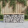 vidaXL Gartenbank aus Gabionen 103x31,5x42 cm Massivholz Kiefer