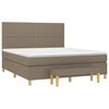 vidaXL Boxspringbett mit Matratze Taupe 180x200 cm Stoff