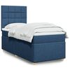 vidaXL Boxspringbett mit Matratze Blau 100x200 cm Stoff