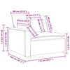 vidaXL Modulares Sofa Endmodul mit Armlehne Kissen Creme 100 cm