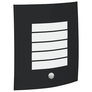 vidaXL Au&szlig;enwandleuchte Schwarz 23,5 x 9 x 26 cm Edelstahl und Plastik