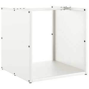 vidaXL Brennholzregal Wei&szlig; 40x40x40 cm Kaltgewalzter Stahl