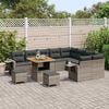 vidaXL Gartensofa-set 12 pcs Grau Poly-Rattan