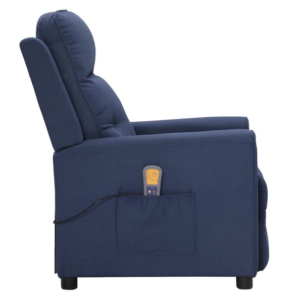 vidaXL Massagesessel mit Aufstehhilfe Blau Stoff