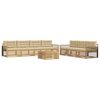 vidaXL Outdoor-Sofagarnitur 8 pcs Wei&szlig; und Beige 79 x 79 x 37 cm