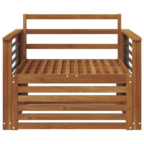 vidaXL 2 St&uuml;ck Sofa mit Armlehnen Massivholz Akazie Natur