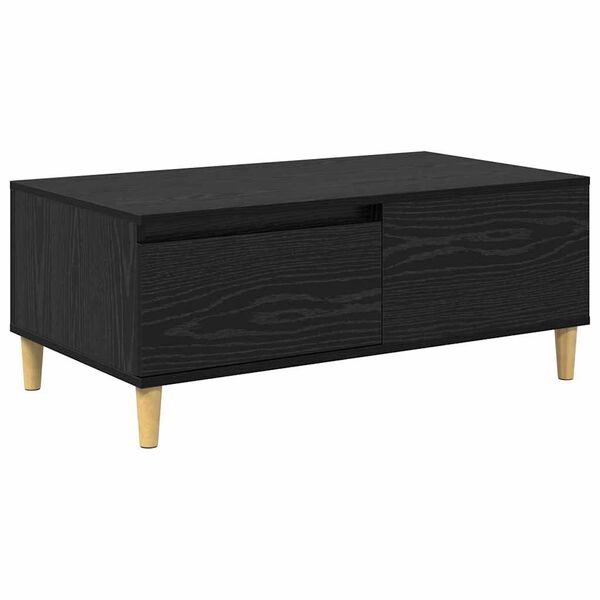 vidaXL Couchtisch Schwarz Eichen-Optik 90 x 50 x 35 cm Holzwerkstoff