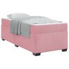 vidaXL Bettrahmen mit Matratze Rosa 90 x 200 cm Stoff