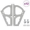 vidaXL Klappenscharnier 12 Stk. Silber 235 x 155 x 30 mm Eisen