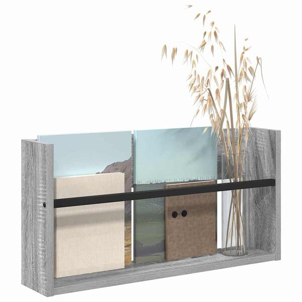 vidaXL Magazinregal Graues Sonoma 60 x 12 x 30 cm Holzwerkstoff