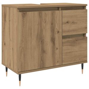 vidaXL Badschrank Artisan-Eiche 65x33x60 cm Holzwerkstoff