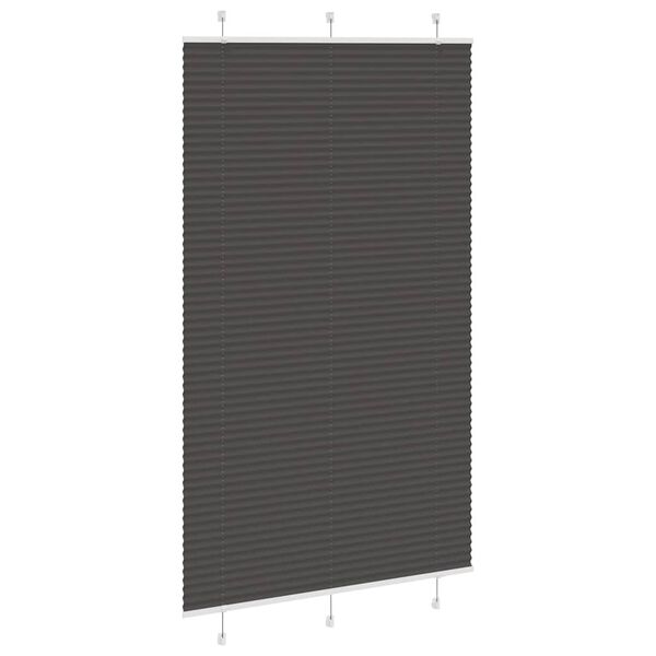vidaXL Plissee Schwarz 115x200 cm Stoffbreite 114,4 cm Polyester