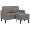 vidaXL 2-Sitzer-Sofa mit Chaiselongue L-Form Hellgrau 125 cm Leinen