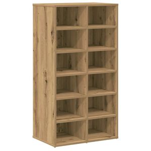 vidaXL Schuhregal Artisan-Eiche 54x34x100,5 cm Holzwerkstoff